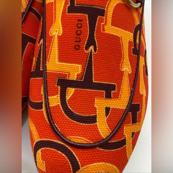 Gucci WOMEN’S ORANGE-RED PRINCETOWN HORSEBIT MULES Shoes EUR 36.5 US 6-6.5 NIB - Picture 6 of 14
